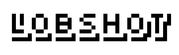 LOBSHOT wordmark, black and white